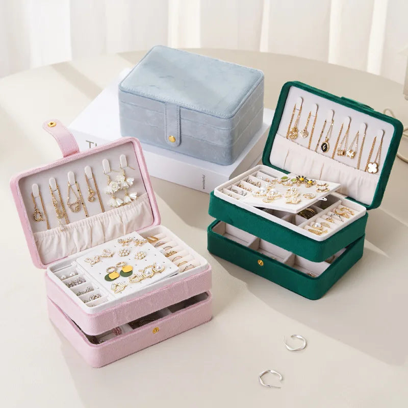 Boîte à Bijoux Voyage Compacte Velours