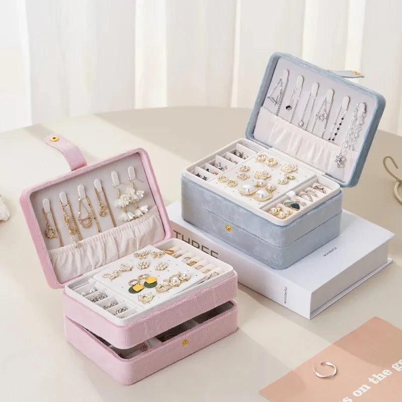 Boîte à Bijoux Voyage Compacte Velours
