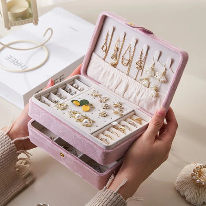 Boîte à Bijoux Voyage Compacte Velours