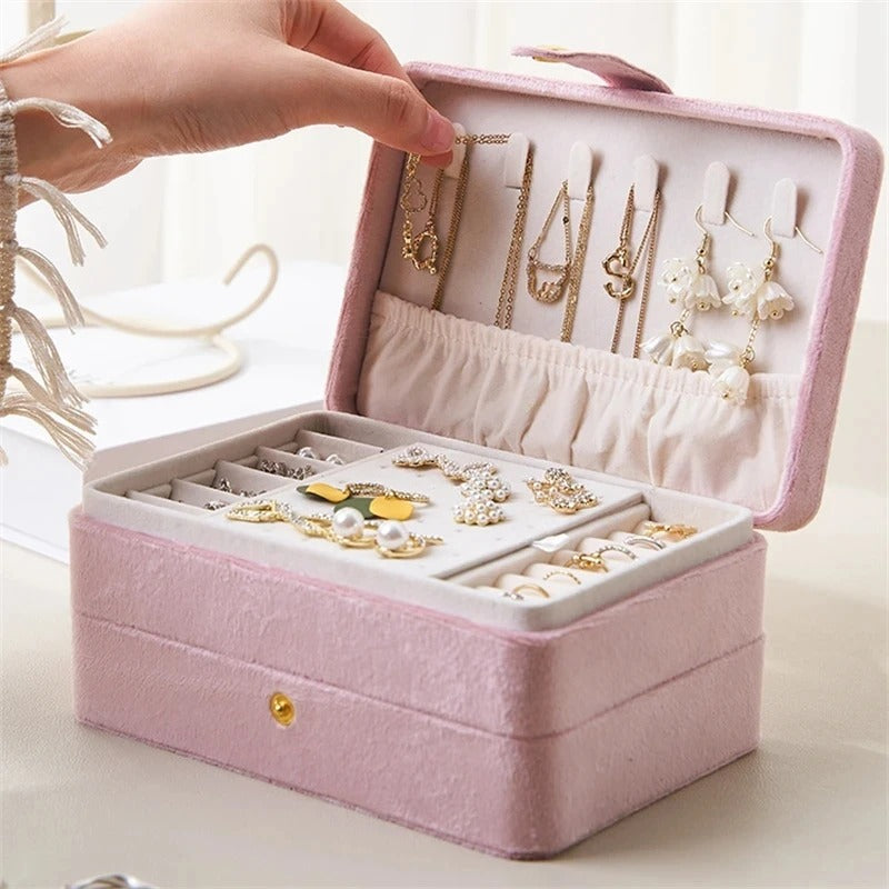 Boîte à Bijoux Voyage Compacte Velours