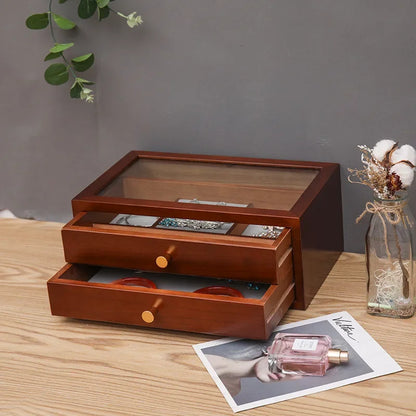Boîte à Bijoux 2 Tiroirs en Bois - Rangement Élégant