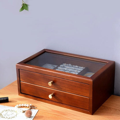 Boîte à Bijoux 2 Tiroirs en Bois - Rangement Élégant