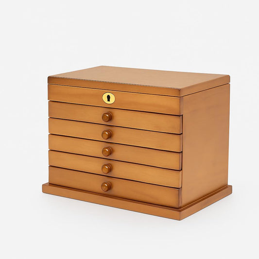 Boîte à Bijoux 6 Tiroirs en Bois