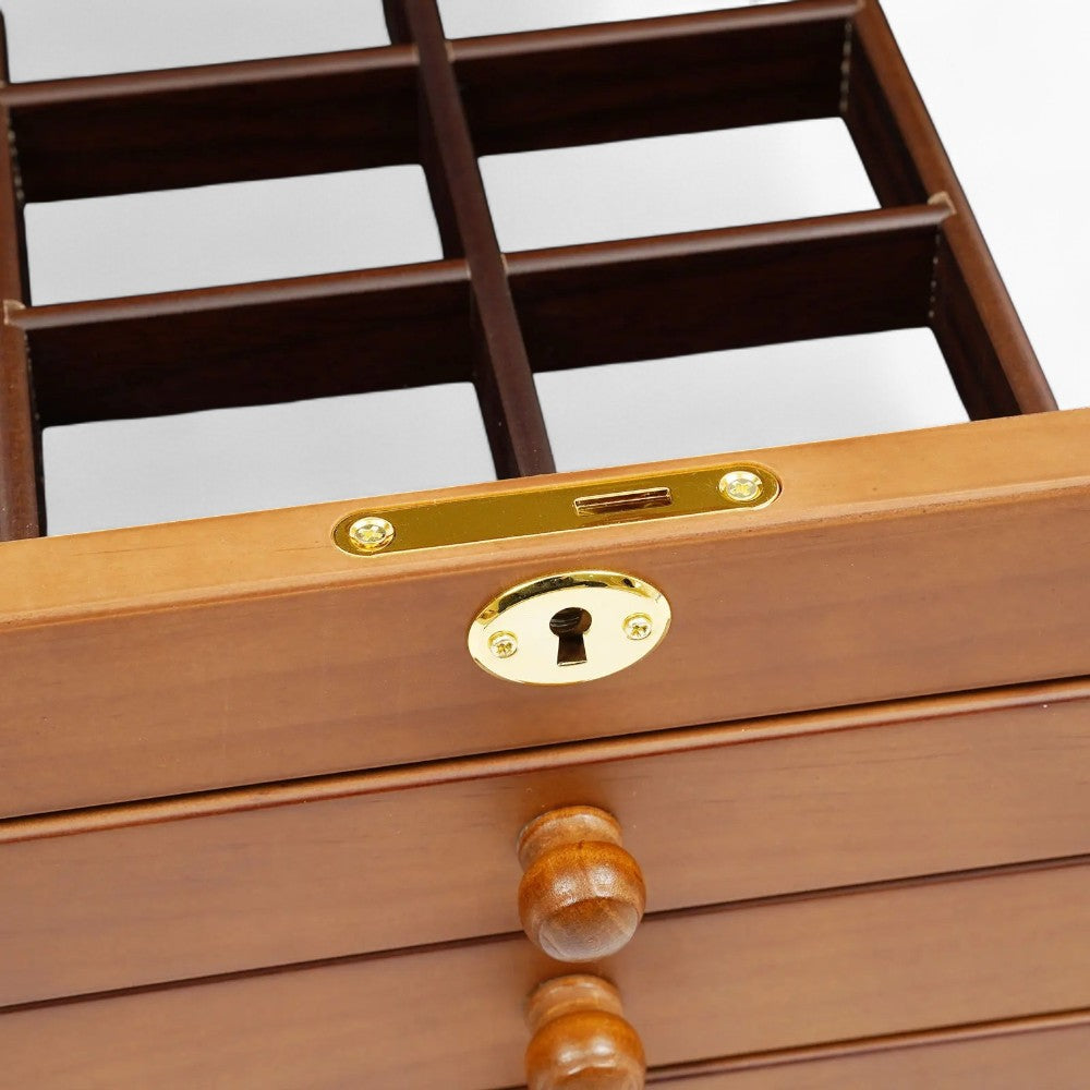 Boîte à Bijoux 6 Tiroirs en Bois