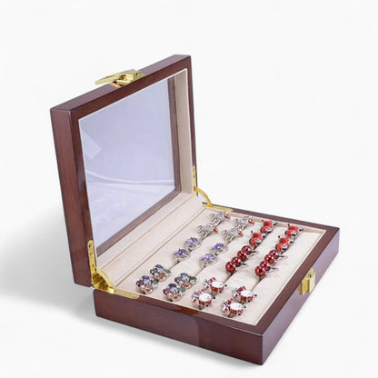 Boîte à Bijoux Bois Verre - Rangement Élégant