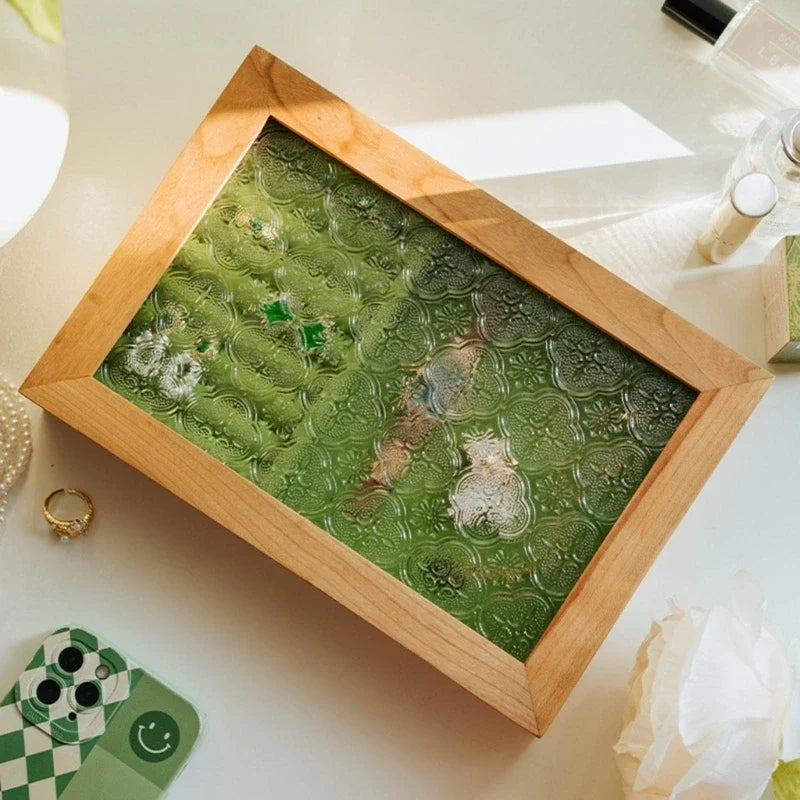 Boîte à Bijoux Bois Gravé - Rangement Élégant