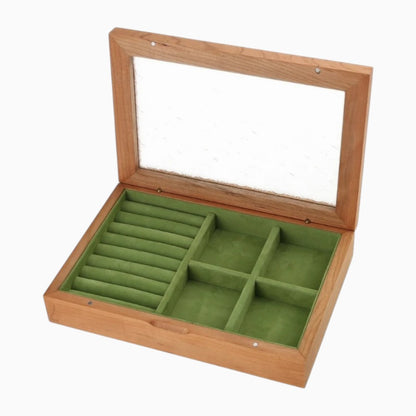 Boîte à Bijoux Bois Gravé - Rangement Élégant