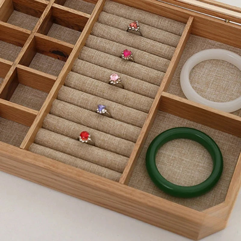 Boîte à Bijoux Bois Vitré - Rangement Élégant