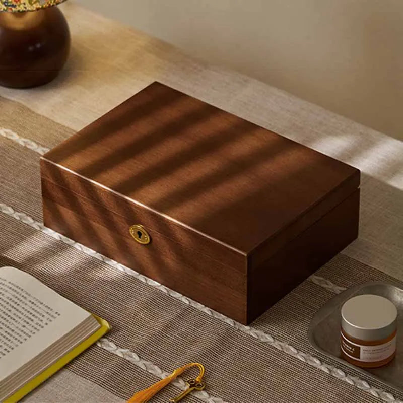 Boîte à Bijoux Sécurisée en Bois à Clé