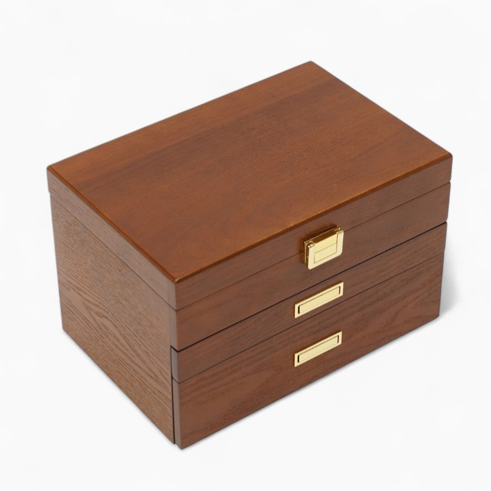 Boîte à Bijoux Bois Tiroirs - Rangement Pratique