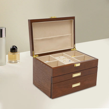 Boîte à Bijoux Bois Tiroirs - Rangement Pratique