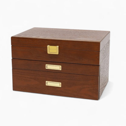 Boîte à Bijoux Bois Tiroirs - Rangement Pratique