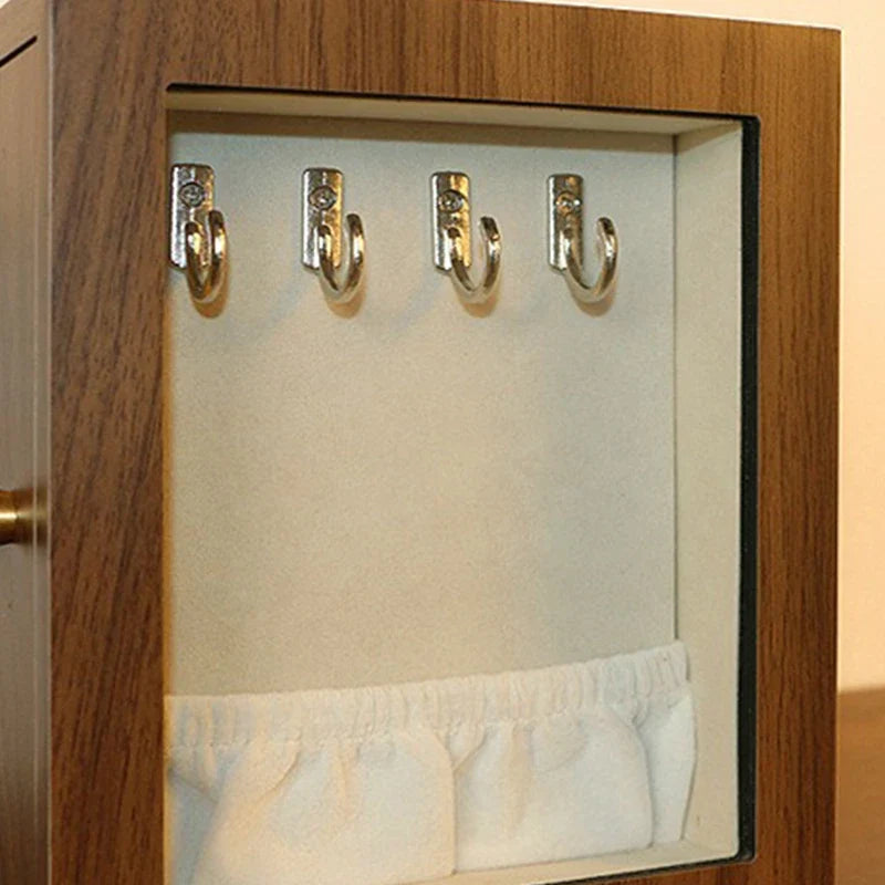 Boîte à Bijoux Bois avec Vitre et Tiroirs