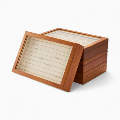Boîte à Bijoux Bois Vitrine - Rangement Élégant