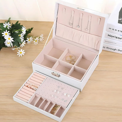 Boîte à Bijoux Cuir - Rangement Pratique et Élégant