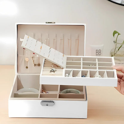 Boîte à Bijoux Cuir - Rangement Pratique et Élégant