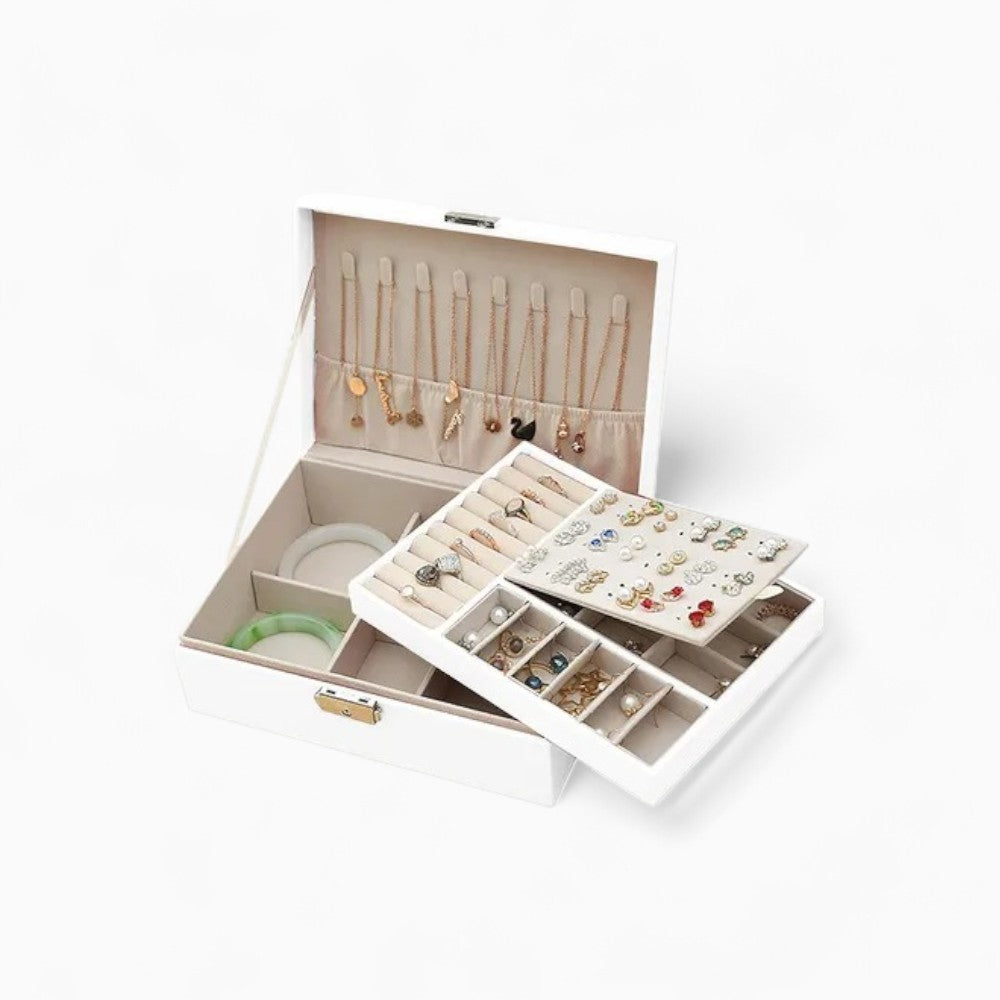 Boîte à Bijoux Cuir - Rangement Pratique et Élégant