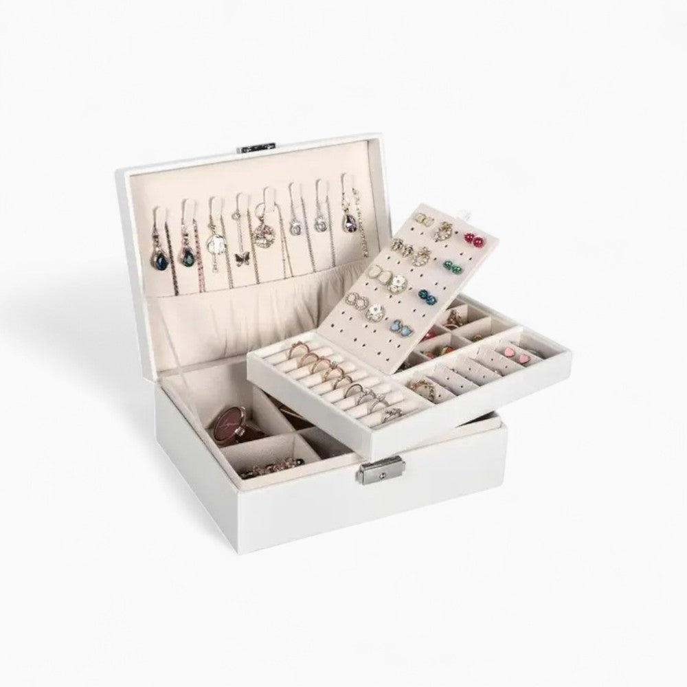 Boîte à Bijoux Cuir - Rangement Pratique et Élégant