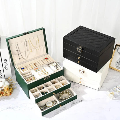 Boîte à Bijoux Femme Rangement Tiroirs