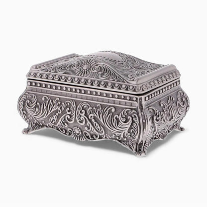 Boîte à Bijoux Gothique Métal Sculpté Vintage
