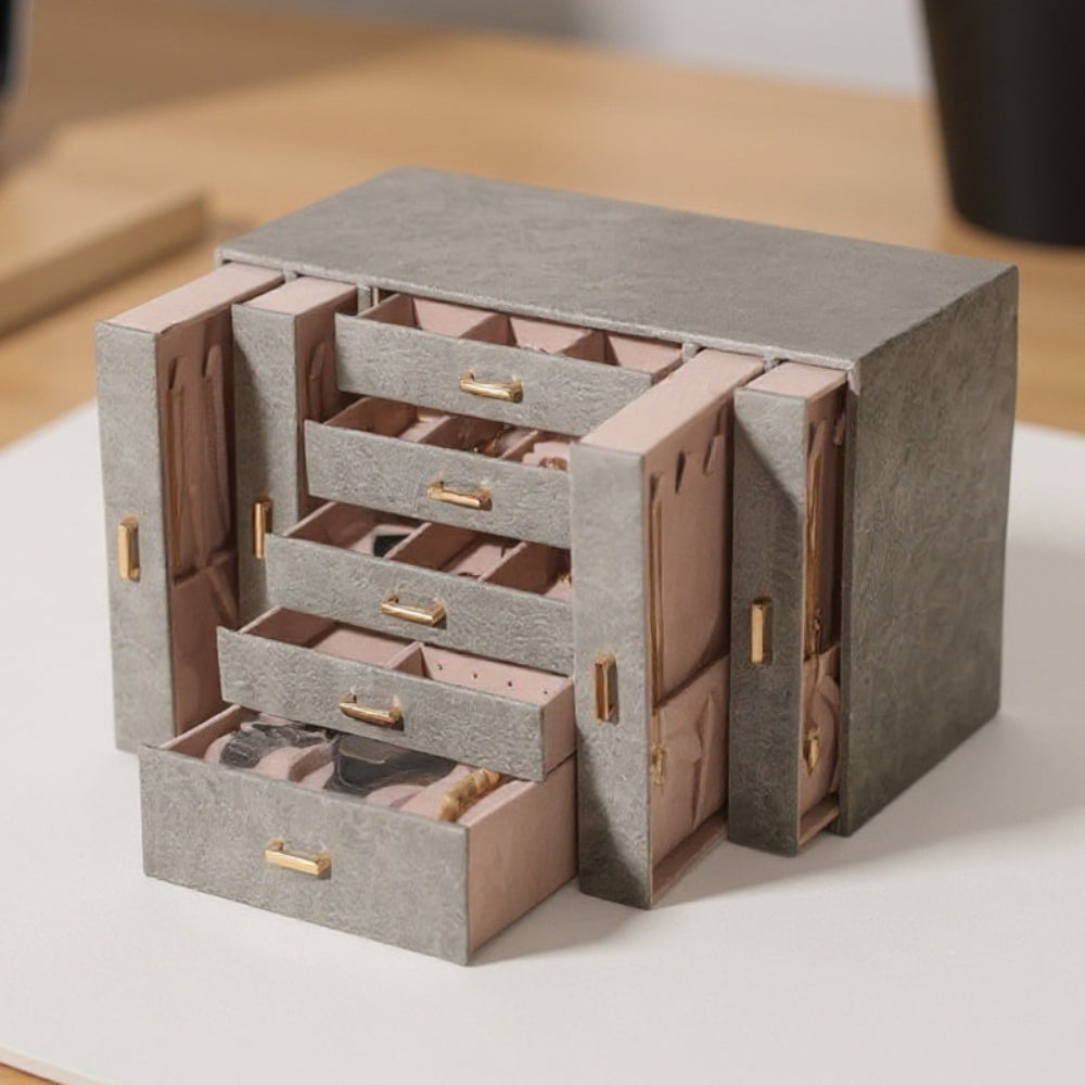 Boîte à Bijoux avec Tiroirs - Grande Capacité