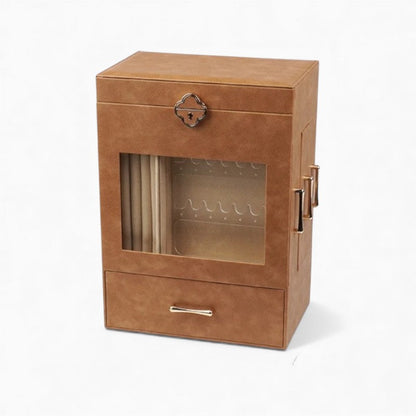 Boîte à Bijoux en Similicuir - Grand Rangement