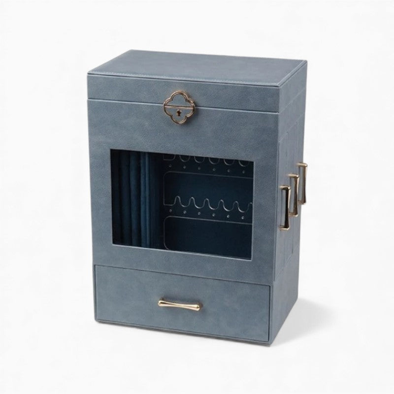 Boîte à Bijoux en Similicuir - Grand Rangement