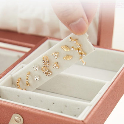 Boîte à Bijoux Cuir Multi-Rangements Sécurisée