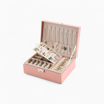 Boîte à Bijoux Cuir - Grand Rangement