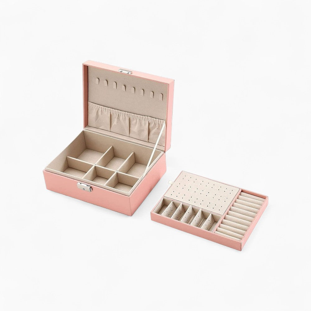 Boîte à Bijoux Cuir - Grand Rangement