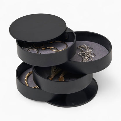 Boîte à Bijoux Rotative Compacte et Pratique