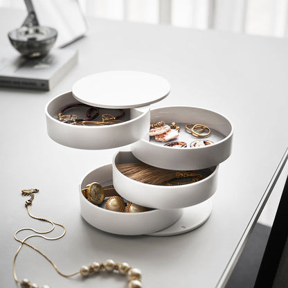 Boîte à Bijoux Rotative Compacte et Pratique