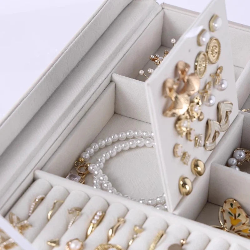 Boîte à Bijoux Rotative et Tiroirs Pratique
