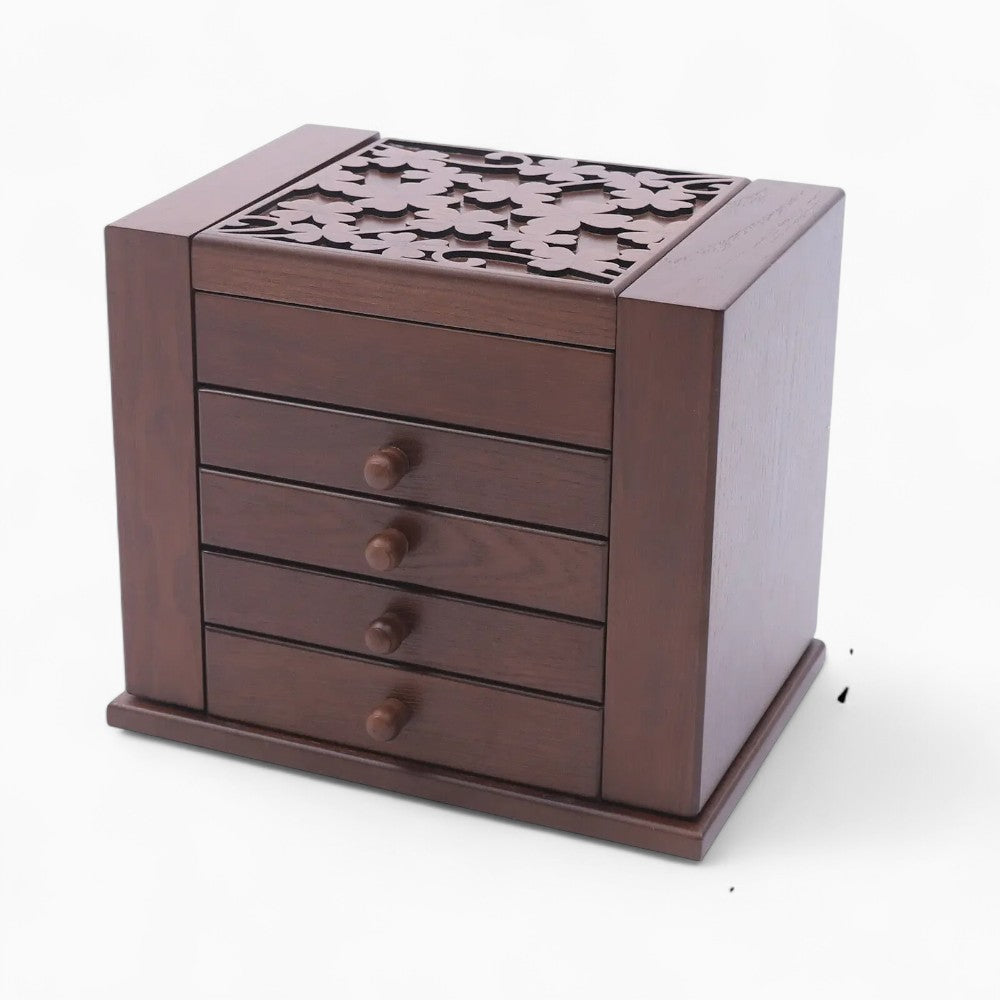 Boîte à Bijoux Vintage Bois - Rangement Pratique