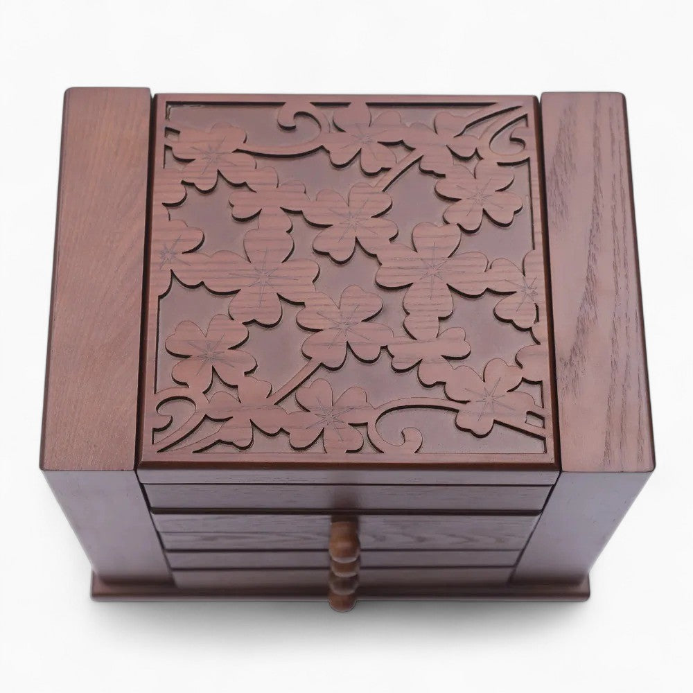 Boîte à Bijoux Vintage Bois - Rangement Pratique