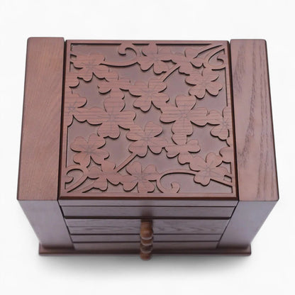 Boîte à Bijoux Vintage Bois - Rangement Pratique