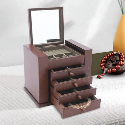 Boîte à Bijoux Vintage Bois - Rangement Pratique