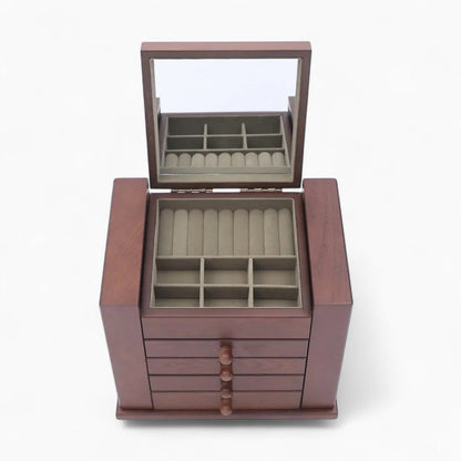 Boîte à Bijoux Vintage Bois - Rangement Pratique