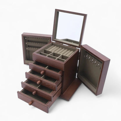 Boîte à Bijoux Vintage Bois - Rangement Pratique
