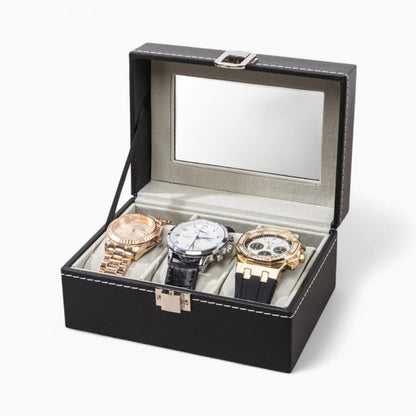 Boîte à Montre 3 Slots pour Rangement Élégant
