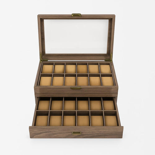 Boîte à Montre en Bois 24 Compartiments