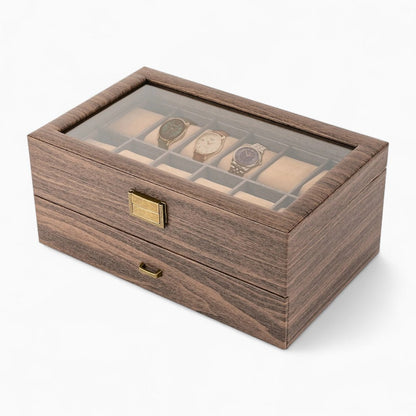 Boîte à Montre en Bois 24 Compartiments