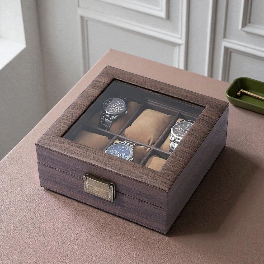Boîte à Montre Bois Velours Sécurisée