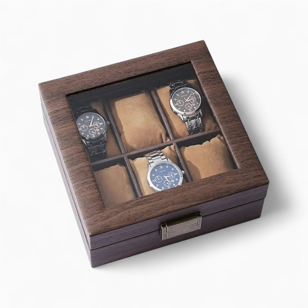 Boîte à Montre Bois Velours Sécurisée
