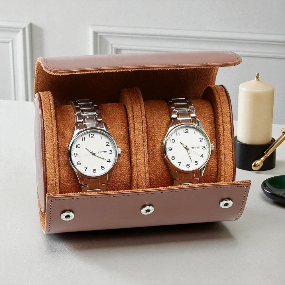 Boîte à Montre en Cuir - Rangement Pratique