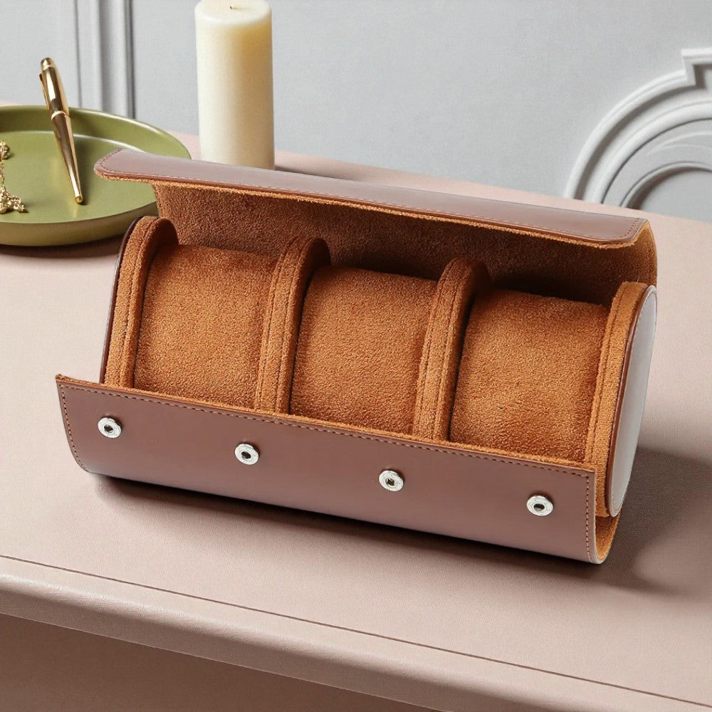 Boîte à Montre en Cuir - Rangement Pratique