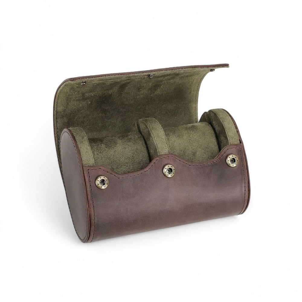 Boîte à Montre Rétro Cuir - Étui de Voyage
