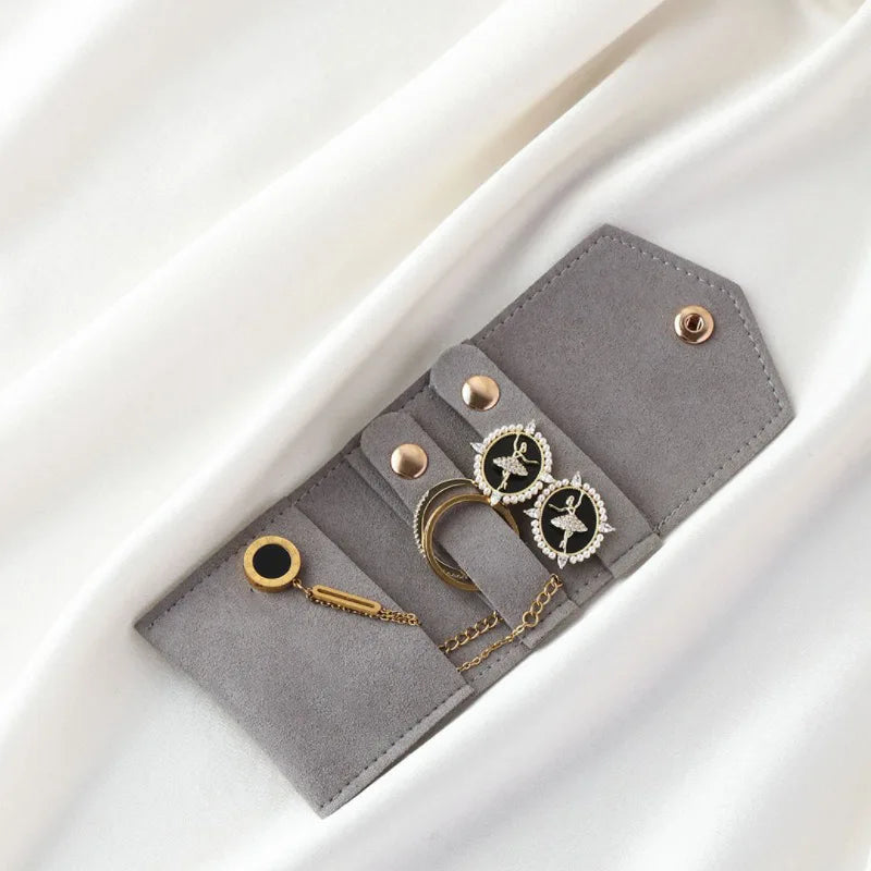 Boîte à Bijoux de Voyage Velours Compacte