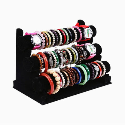 Porte Bijoux 3 Niveaux - Présentoir Bracelets Montres