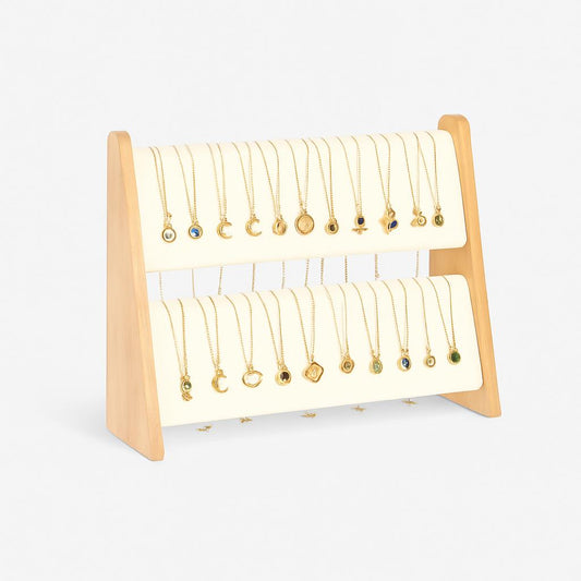 Présentoir à Colliers Bois Double Rangée